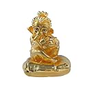 DIVINITI 24K Gold Plated Bal Ganesha Idol for Home Decor Showpiece, Puja Room|Religious Statue for Peace and Prosperity|Luxury Sculptures for Table Decor, Gift, Festival (8 X 7 cm)