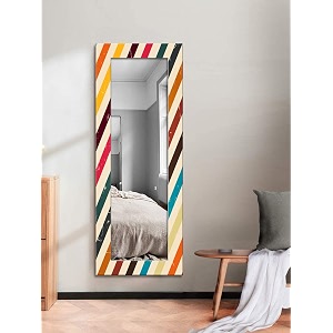 999store printed hall decorative items bedroom mirror full length multi color abstruck large long big full length mirror mdf_18x48 inches mirrorbmp359