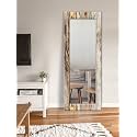 999STORE Printed Big Mirror for Bathroom Wall Full Wall Mirrors Brown Wooden Pattern Large Long Big Full Length Mirror (MDF_24X72 Inches) Mirror24X72298