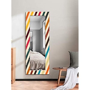 999store printed hall decorative items bedroom mirror full length multi color abstruck large long big full length mirror mdf_18x48 inches mirrorbmp359
