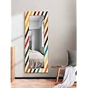 999STORE Printed Hall Decorative Items Bedroom Mirror Full Length Multi Color Abstruck Large Long Big Full Length Mirror (MDF_18X48 Inches) MirrorBMP359