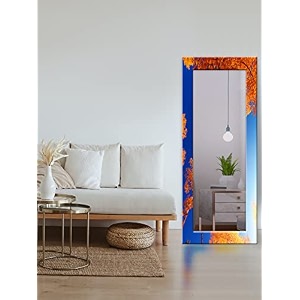 999store printed huge mirror mirror full length for bedroom blue brown tree pattern large long big full length mirror mdf_24x60 inches mirror24x60286