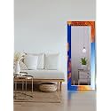 999STORE Printed Huge Mirror Mirror Full Length for Bedroom Blue Brown Tree Pattern Large Long Big Full Length Mirror (MDF_24X60 Inches) Mirror24X60286