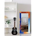 999STORE Printed Huge Mirror Mirror Full Length for Bedroom Blue Brown Tree Pattern Large Long Big Full Length Mirror (MDF_24X48 Inches) Mirror24X48286