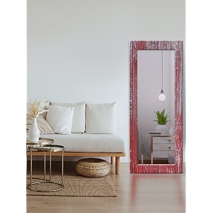 999store printed long mirror mirror for wall decor red wooden pattern large long big full length mirror mdf_24x60 inches mirror24x60302