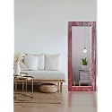 999STORE Printed Long Mirror Mirror for Wall Decor red Wooden Pattern Large Long Big Full Length Mirror (MDF_24X60 Inches) Mirror24X60302