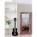 999STORE Printed Long Mirror Mirror for Wall Decor red Wooden Pattern Large Long Big Full Length Mirror (MDF_24X48 Inches) Mirror24X48302