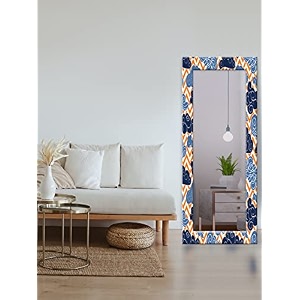 999store printed long mirrors for wall mirror for wall large size blue clouds pattern mirror 4 feet mdf_24x60 inches mirror24x60068