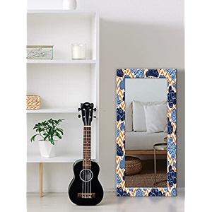 999store printed long mirrors for wall mirror for wall large size blue clouds pattern mirror 4 feet mdf_24x48 inches mirror24x48068