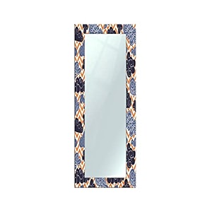 999store printed long mirrors for wall mirror for wall large size blue clouds pattern mirror 4 feet mdf_18x48 inches mirrorbmp68