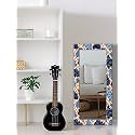 999STORE Printed Long Mirrors for Wall Mirror for Wall Large Size Blue Clouds Pattern Mirror 4 feet (MDF_24X48 Inches) Mirror24X48068