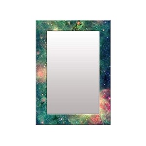999store printed mirror for living room long wall mirror for bedroom green skyamp stare pattern bedroom mirror mdf_18x48 inches mirrorbmp180