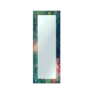 999store printed mirror for living room long wall mirror for bedroom green skyamp stare pattern bedroom mirror mdf_18x48 inches mirrorbmp180