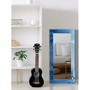 999store printed mirror for makeup big size wall mirrors for bathroom blue waterdrop pattern large long big full length mirror mdf_18x48 inches mirrorbmp274