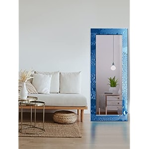 999store printed mirror for makeup big size wall mirrors for bathroom blue waterdrop pattern large long big full length mirror mdf_24x60 inches mirror24x60274