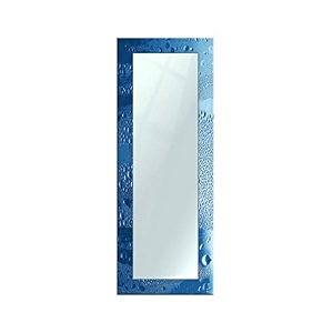 999store printed mirror for makeup big size wall mirrors for bathroom blue waterdrop pattern large long big full length mirror mdf_18x48 inches mirrorbmp274