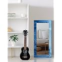 999STORE Printed Mirror for Makeup Big Size Wall Mirrors for Bathroom Blue Waterdrop Pattern Large Long Big Full Length Mirror (MDF_18X48 Inches) MirrorBMP274