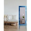 999STORE Printed Mirror for Makeup Big Size Wall Mirrors for Bathroom Blue Waterdrop Pattern Large Long Big Full Length Mirror (MDF_24X60 Inches) Mirror24X60274