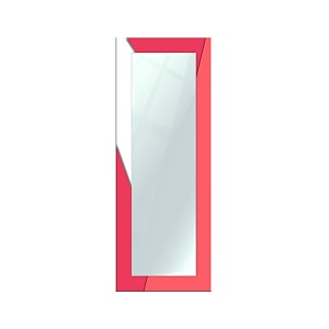 999store printed design mirror for wall rectangle mirror for wall pink strips pattern large long big full length mirror mdf_18x48 inches mirrorbmp341