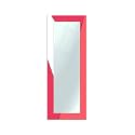 999STORE Printed Design Mirror for Wall Rectangle Mirror for Wall Pink Strips Pattern Large Long Big Full Length Mirror (MDF_18X48 Inches) MirrorBMP341