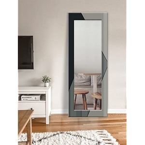 999store printed wash basin mirror bathroom mirror black and grey abstract washroom bathroom mirror mdf_18x24 inches mirrorbrp340