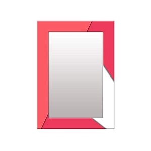 999store printed washroom decoration items wall mount mirror pink strips washroom bathroom mirror mdf_18x24 inches mirrorbrp341