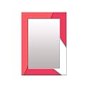 999STORE Printed washroom Decoration Items Wall Mount Mirror Pink Strips washroom Bathroom Mirror (MDF_18X24 Inches) MirrorBRP341