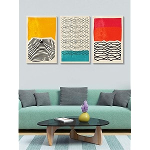 999store wooden stretched paintings with frame for living room big size abstract yellow black orange wall paintings for living room abstract painting set of 3 set of 3 54x30 inches 3fcanvas215