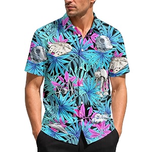 99TIMORO Funny Movie Mens Hawaiian Shirts Button