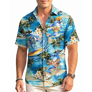 99TIMORO Funny Movie Mens Hawaiian Shirts Button