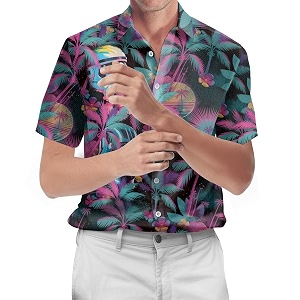 99TIMORO Funny Movie Mens Hawaiian Shirts Button