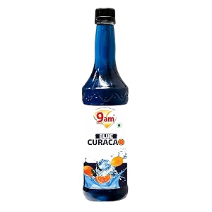 9am blue curacoa mocktail syrup 750ml