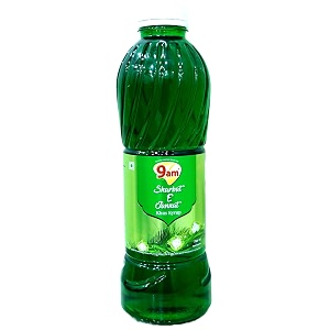 9am e jannat khus sharbat syrup 750ml pack of 1 ready to drink syrup for cocktails mocktails sodas ice-teas and more  refreshing summer drinks  concentrated syrup  ready to mix