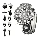 9D Floating Electric Shaver for Men | Bald Head Grooming | IPX7 Waterproof with Grooming Kit & LED Display