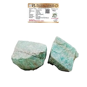 certified amazonite raw stone 200 gm  2-3 pcs natural decorative crystal for home dcor with authenticity certificate  calm mind balance amp communication gemstone  home amp office showpiece