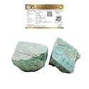 Certified Amazonite Raw Stone 250g | 2-3 Pcs of Natural Decorative Crystal for Home Décor with Authenticity Certificate | Calm Mind, Balance &amp; Communication Gemstone | Home &amp; Office Showpiece
