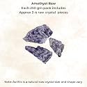 Amethyst Raw 2–4 Pcs Natural Healing Crystal for Calmness, Stress Relief &amp; Spiritual Protection | Stones for Showpiece &amp; Home Decor | Decorative Crystals for Living Room &amp; Office (250 Gm)