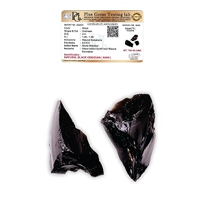 certified black obsidian raw stone for protection amp grounding with authenticity certificate  decorative crystals for living room amp office 750 gm  natural gemstone showpiece for home decor 34 pcs