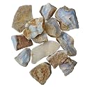 Blue Chalcedony Raw Stone 250 gm | 2–4 Pcs Natural Decorative Crystal for Home Décor | Calm, Peace &amp; Communication Gemstone | Living Room &amp; Office Showpiece Stone