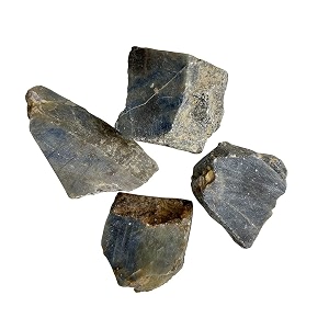 blue sapphire crystal raw stone 750 gm  natural healing crystals for wisdom amp focus  crystal showpiece for vastu home decor amp office desk decoration  ideal spiritual gift 3-4 pcs