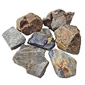 Blue Sapphire Crystal Raw Stone (200 Gm) | Natural Healing Crystals for Wisdom &amp; Focus | Crystal Showpiece for Vastu Home Decor &amp; Office Desk Decoration | Ideal Spiritual Gift (2-4 Pcs)