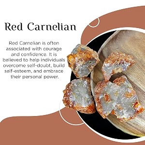 red carnelian raw 200 gm crystal stone for motivation confidence amp positive energy  natural healing crystals for meditation amp vastu  decorative raw crystals for home decor showpiece 2-4 pcs