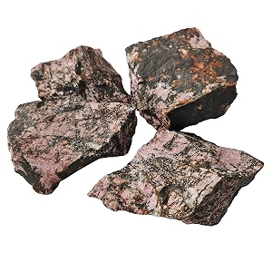 rhodonite raw crystal stone 200 gm  crystals for emotional healing self-love forgiveness amp inner strength  natural gemstone for meditation vastu amp home decor 24 pcs