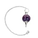 Natural Amethyst Healing Crystal Pendulum | Positive Gemstone Pendulum Dowser for Spiritual Practices | Healing Crystals for Reiki, Meditation, Chakra Balancing | Feng Shui Vastu Decor