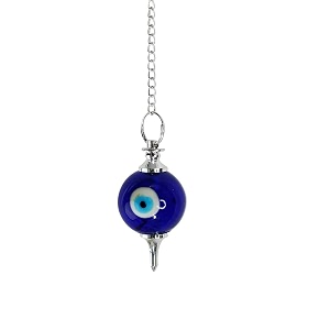 evil eye crystal pendulum  nazar protection dowsing pendulum for reiki healing chakra balancing  feng shui vastu decorative item for meditation amp spiritual practices