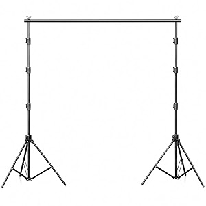 9ft x 9ft backdrop stand for photography adjustable background support kit with crossbar amp 2 tripod stands photo video studio photography backdrop stand for green screen photoshoot amp video