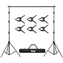 9ft x 9ft Background Support Stand Kit for Photography &amp; Videography, Adjustable Backdrop Stand with Crossbar, 2 Tripod Stands &amp; Carry Bag for Photo Studio, Video Shoot &amp; Content Creation