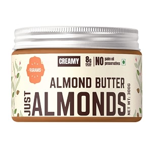9grams unsweetened almond butter made with overnight soaked almondsuse as healthy spreadas dipsin healthy baking protein browniesvegan amp gluten free dietno added sugar- 300 gm