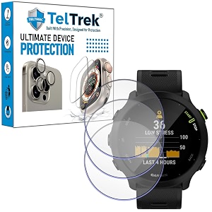 3 pack screen guard compatible with garmin forerunner 5545 45s 245245 music smartwatch hydrogel tpu screen protector not a tempered glass screenguard