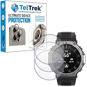 3 pack screen guard compatible with amazfit t rex 3 t rex3 amp t rex 3 pro trex pro 48mm smartwatch hydrogel tpu screen protector not a tempered glass screenguard